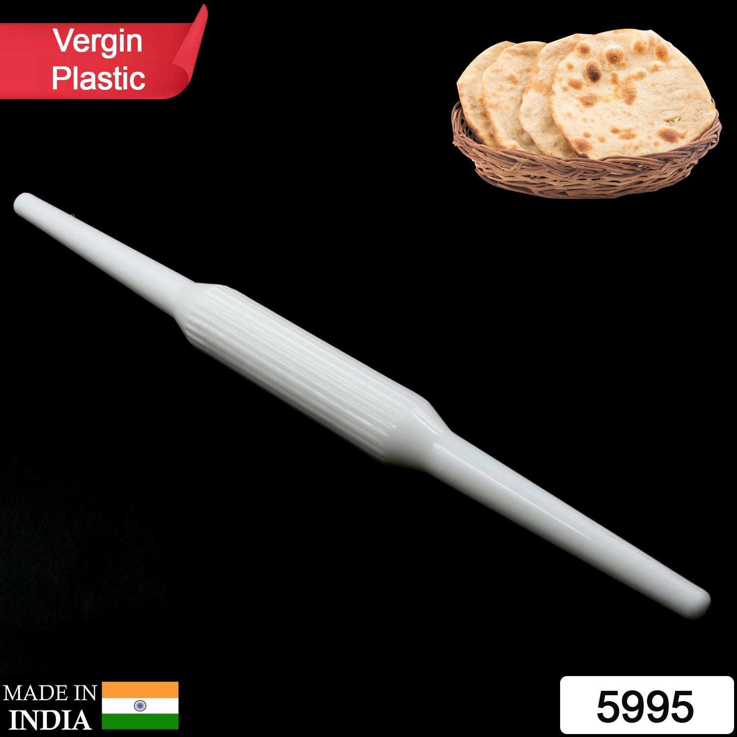 5995 Kitchen Plastic Vergin Belan / Rolling Pin for Roti / Chapati High Quality Kitchen Tool (1Pc) 5995 Kitchen Plastic Vergin Belan / Rolling Pin for Roti / Chapati High Quality Kitchen Tool (1Pc)